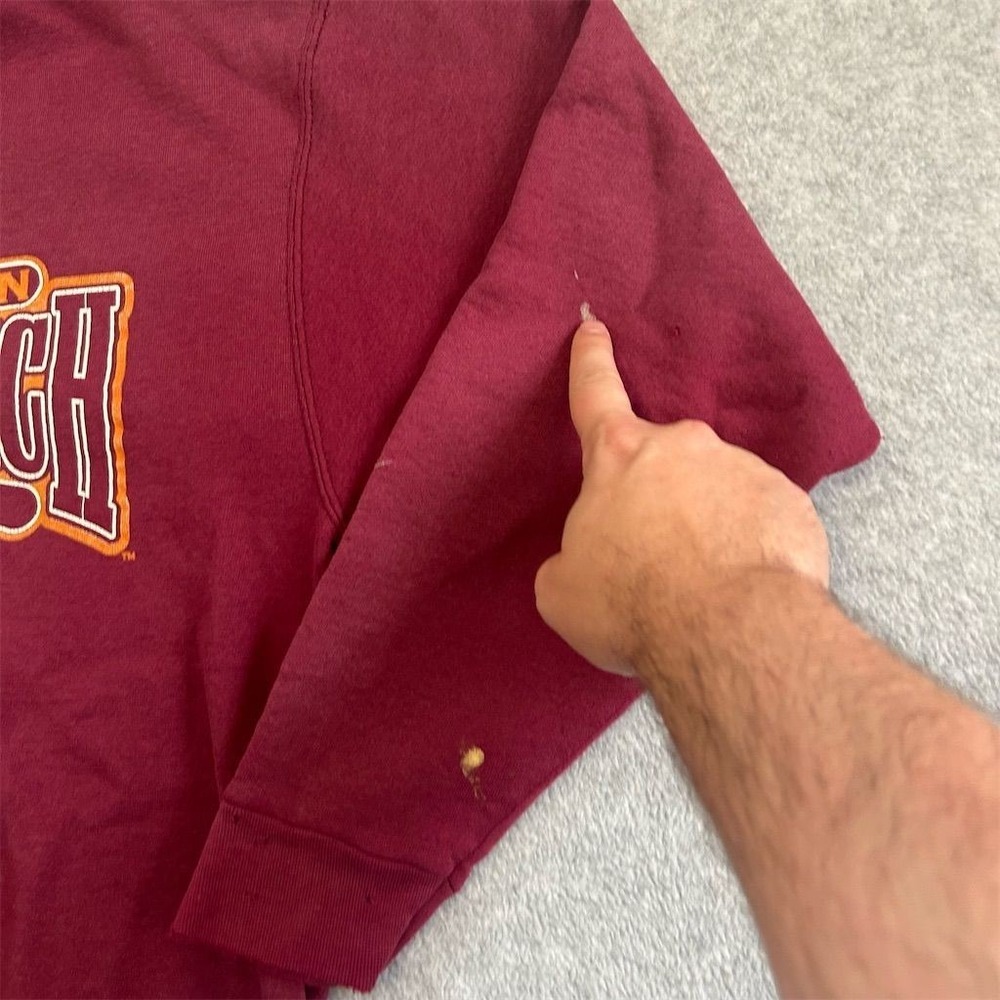 Vintage Virginia Tech‎ Sweater Mens XL Maroon Hokies 1999 Perfect Season 90s - Picture 5 of 11
